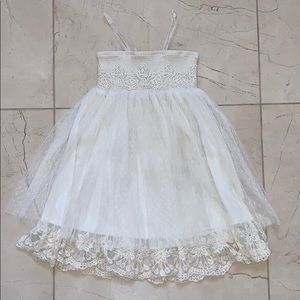 Girls Lace & Tulle Tube dress